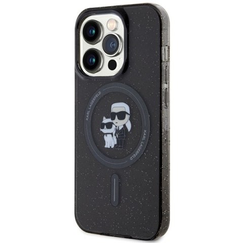 Karl Lagerfeld nakładka do iPhone 15 Pro 6,1" KLHMP15LHGKCNOK czarna HC Magsafe IML KC Glitter Karl Lagerfeld nakładka do iPhone 15 Pro 6,1" KLHMP15LHGKCNOK czarna HC Magsafe IML KC Glitter