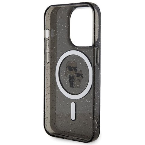 Karl Lagerfeld nakładka do iPhone 15 Pro 6,1" KLHMP15LHGKCNOK czarna HC Magsafe IML KC Glitter Karl Lagerfeld nakładka do iPhone 15 Pro 6,1" KLHMP15LHGKCNOK czarna HC Magsafe IML KC Glitter