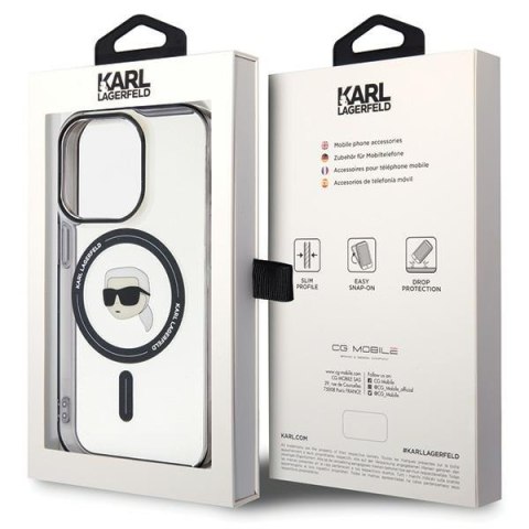 Karl Lagerfeld nakładka do iPhone 15 Pro 6,1" KLHMP15LHKHNOTK transparentna HC Magsafe IML KH Karl Lagerfeld nakładka do iPhone 15 Pro 6,1" KLHMP15LHKHNOTK transparentna HC Magsafe IML KH