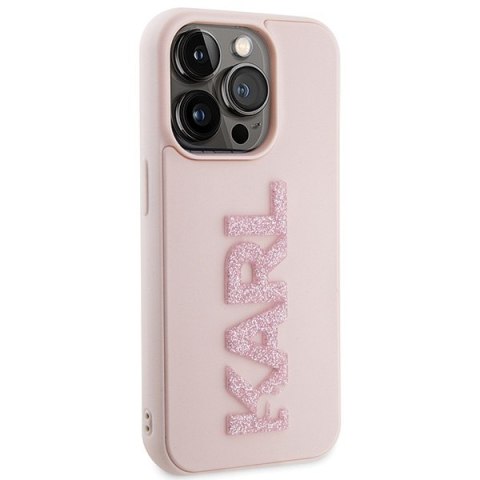 Karl Lagerfeld nakładka do iPhone 15 Pro Max 6,7" KLHCP15X3DMBKCP różowa HC 3D Logo Glitter Karl Lagerfeld nakładka do iPhone 15 Pro Max 6,7" KLHCP15X3DMBKCP różowa HC 3D Logo Glitter