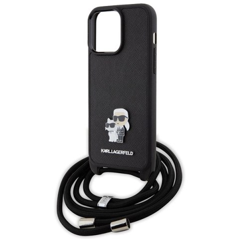 Karl Lagerfeld nakładka do iPhone 15 Pro Max 6,7" KLHCP15XSAKCPSK czarna HC Saffiano KC Metal Pin Crossbody Karl Lagerfeld nakładka do iPhone 15 Pro Max 6,7" KLHCP15XSAKCPSK czarna HC Saffiano KC Metal Pin Crossbody
