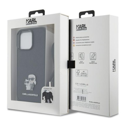 Karl Lagerfeld nakładka do iPhone 15 Pro Max 6,7" KLHCP15XSAKCPSK czarna HC Saffiano KC Metal Pin Crossbody Karl Lagerfeld nakładka do iPhone 15 Pro Max 6,7" KLHCP15XSAKCPSK czarna HC Saffiano KC Metal Pin Crossbody