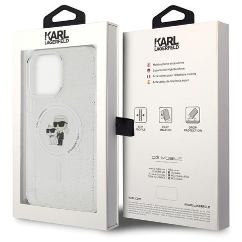 Karl Lagerfeld nakładka do iPhone 15 Pro Max 6,7" KLHMP15XHGKCNOT transparentna HC Magsafe IML KC Glitter Karl Lagerfeld nakładka do iPhone 15 Pro Max 6,7" KLHMP15XHGKCNOT transparentna HC Magsafe IML KC Glitter