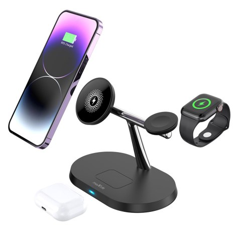 Maxlife ładowarka bezprzewodowa magnetyczna MXWC-03 15W czarna 3w1 Maxlife ładowarka bezprzewodowa magnetyczna MXWC-03 15W czarna 3w1