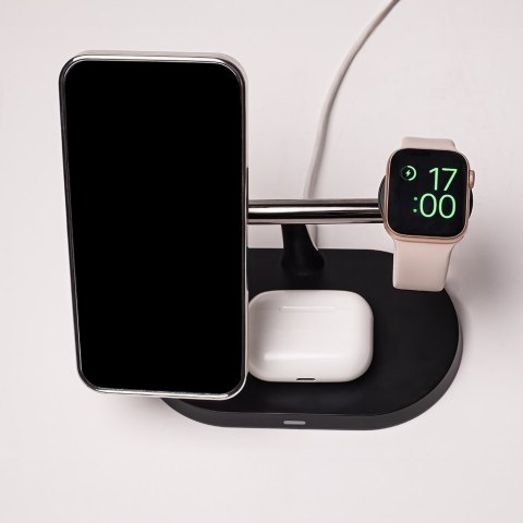 Maxlife ładowarka bezprzewodowa magnetyczna MXWC-03 15W czarna 3w1 Maxlife ładowarka bezprzewodowa magnetyczna MXWC-03 15W czarna 3w1