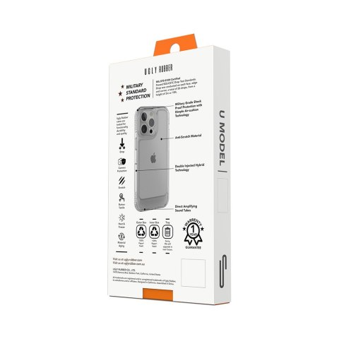 Ugly Rubber nakładka UMODEL do iPhone 15 Pro 6,1" clear różowa Ugly Rubber nakładka UMODEL do iPhone 15 Pro 6,1" clear różowa