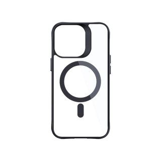 Etui 3mk Satin Armor MagCase z MagSafe na iPhone 14 Pro Max - przezroczyste z czarną ramką