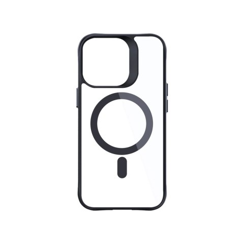 Etui 3mk Satin Armor MagCase z MagSafe na iPhone 14 Pro Max - przezroczyste z czarną ramką