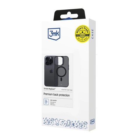 Etui 3mk Smoke MagCase z MagSafe na iPhone 15 Pro Max - półprzezroczyste