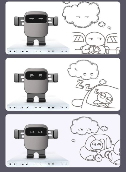 Uchwyt Baseus Cube SUYL-FK01 grawitacyjny na telefon 4.7-6.6" do samochodu na kratkę nawiewu - czarny