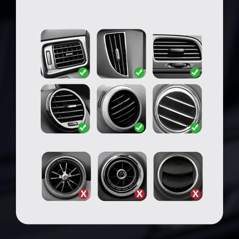 Uchwyt Baseus Cube SUYL-FK01 grawitacyjny na telefon 4.7-6.6" do samochodu na kratkę nawiewu - czarny