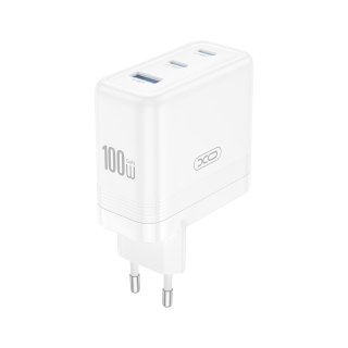 XO ładowarka sieciowa CE35 PD 100W 2x USB-C 1x USB biała