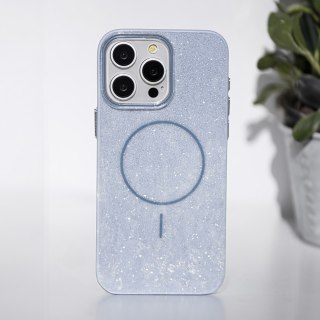 Nakładka Glitter Thin Mag do iPhone 16e niebieska