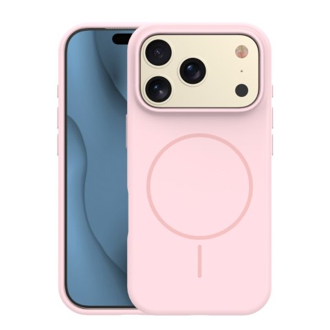 Nakładka Silicone Thin Mag do iPhone 17 Pro 6,3" jasnoróżowa