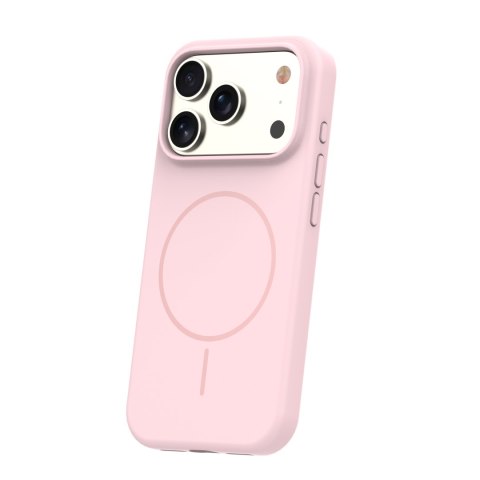 Nakładka Silicone Thin Mag do iPhone 17 Pro 6,3" jasnoróżowa
