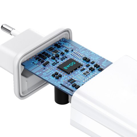 BWOO ładowarka sieciowa CDA182 QC 38W 1x USB-A + 1x USB-C biała