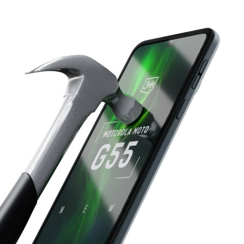 Szkło hartowane 3mk HardGlass Max Lite Black na Motorola Moto G55 5G