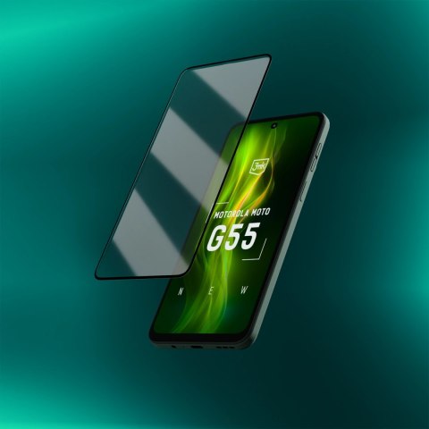 Szkło hartowane 3mk HardGlass Max Lite Black na Motorola Moto G55 5G