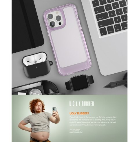 Ugly Rubber nakladka UMODEL do iPhone 15 Plus 6,7" clear czarna Ugly Rubber nakladka UMODEL do iPhone 15 Plus 6,7" clear czarna