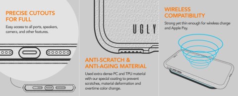 Ugly Rubber nakładka Vogue do iPhone 6G / 7G / 8G / SE 2 / SE 4 czarna