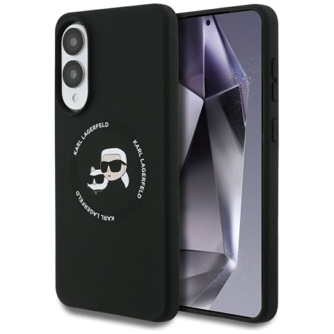Karl Lagerfeld nakładka do Samsung Galaxy S25 Edge MAGNETIC SILICONE DOUBLE HEADS czarna