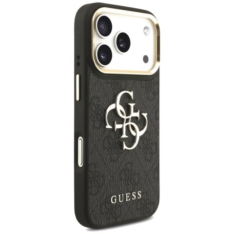 Guess Nakładka 4G PU Leather Case Big 4G And Classic Logo With Big 4G PU Nylon Strap And Metal Camera And Buttons Do iPhone 17 P