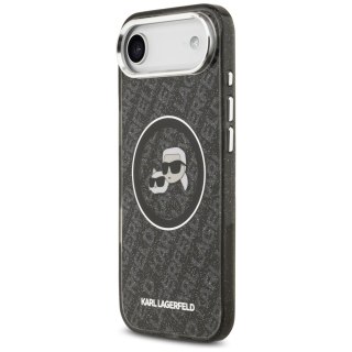 Karl Lagerfeld nakładka Magsafe IML glitter case metal camera frame and buttons Karl and Choupette heads on KL repeated logo do 