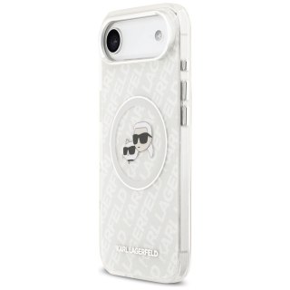 Karl Lagerfeld nakładka Magsafe IML glitter case metal camera frame and buttons Karl and Choupette heads on KL repeated logo do 