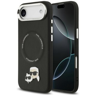 Karl Lagerfeld nakładka Magsafe PU case with Karl&Choupette heads pins logo and metal camera buttons do iPhone 17 Air czarna