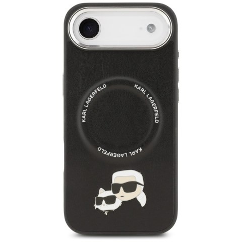 Karl Lagerfeld nakładka Magsafe PU case with Karl&Choupette heads pins logo and metal camera buttons do iPhone 17 Air czarna