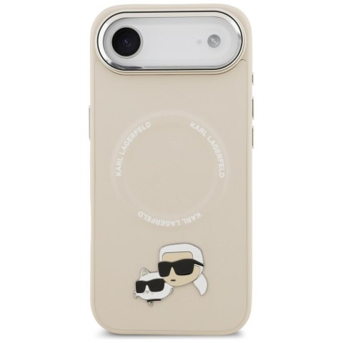 Karl Lagerfeld nakładka Magsafe PU case with Karl&Choupette heads pins logo and metal camera buttons do iPhone 17 Air szara
