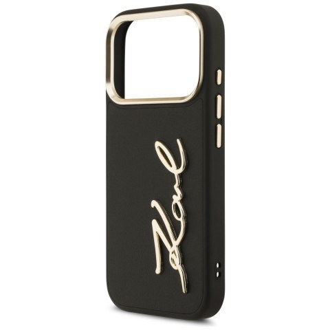 Karl Lagerfeld nakładka PU leather case with Karl script logo and metal camera buttons do iPhone 17 Pro beżowa