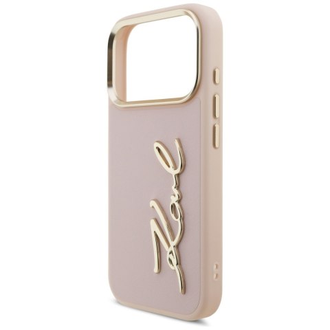 Karl Lagerfeld nakładka PU leather case with Karl script logo and metal camera buttons do iPhone 17 Pro czarna