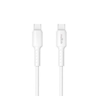 Maxlife kabel MXUC-13 USB-C - USB-C 1,0 m 60W biały