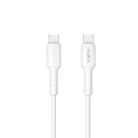 Maxlife kabel MXUC-13 USB-C - USB-C 1,0 m 60W biały