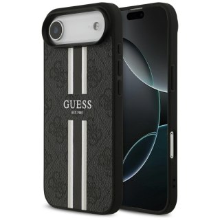 Guess nakładka 4G Printed Stripes MagSafe do iPhone 17 Air czarna