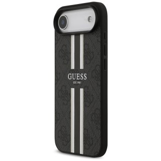 Guess nakładka 4G Printed Stripes MagSafe do iPhone 17 Air czarna