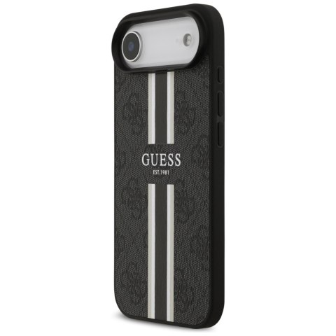 Guess nakładka 4G Printed Stripes MagSafe do iPhone 17 Air czarna