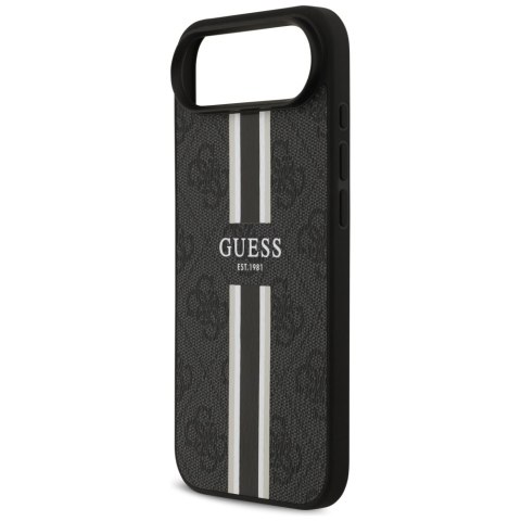 Guess nakładka 4G Printed Stripes MagSafe do iPhone 17 Air czarna