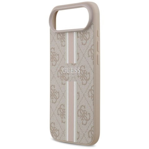 Guess nakładka 4G Printed Stripes MagSafe do iPhone 17 Air różowa