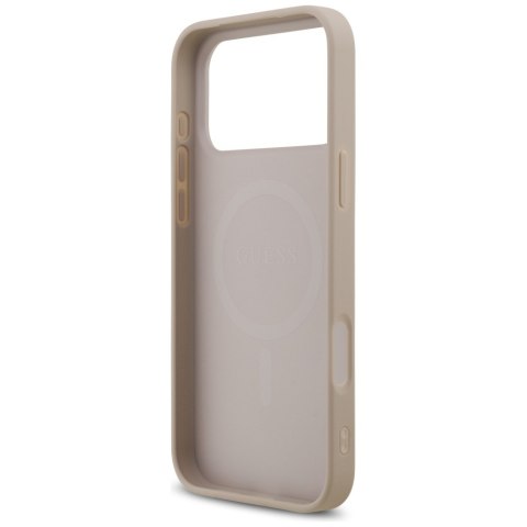 Guess nakładka 4G Printed Stripes MagSafe do iPhone 17 Pro Max różowa