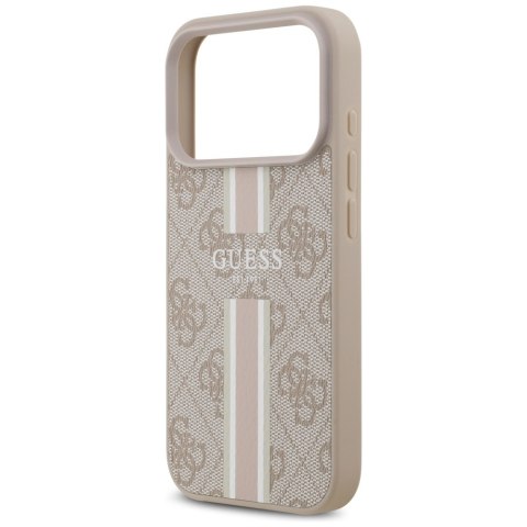 Guess nakładka 4G Printed Stripes MagSafe do iPhone 17 Pro różowa