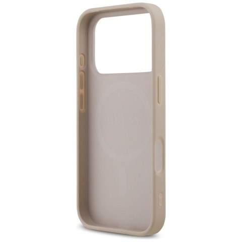 Guess nakładka 4G Printed Stripes MagSafe do iPhone 17 Pro różowa