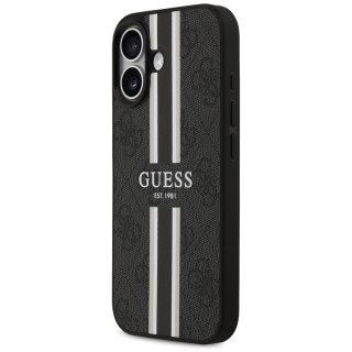 Guess nakładka 4G Printed Stripes MagSafe do iPhone 17 czarna