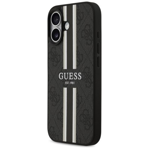 Guess nakładka 4G Printed Stripes MagSafe do iPhone 17 czarna