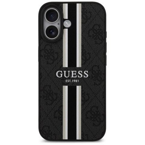 Guess nakładka 4G Printed Stripes MagSafe do iPhone 17 czarna
