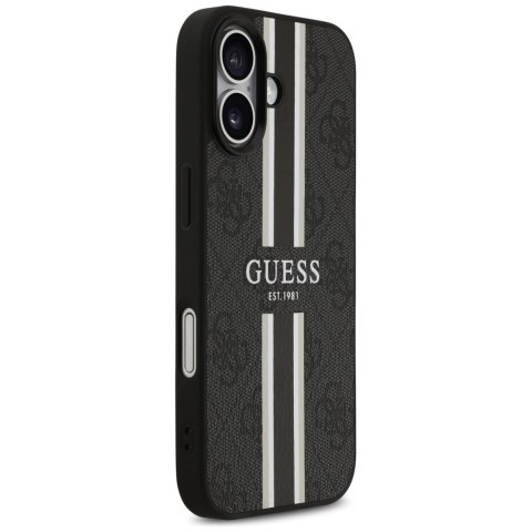 Guess nakładka 4G Printed Stripes MagSafe do iPhone 17 czarna