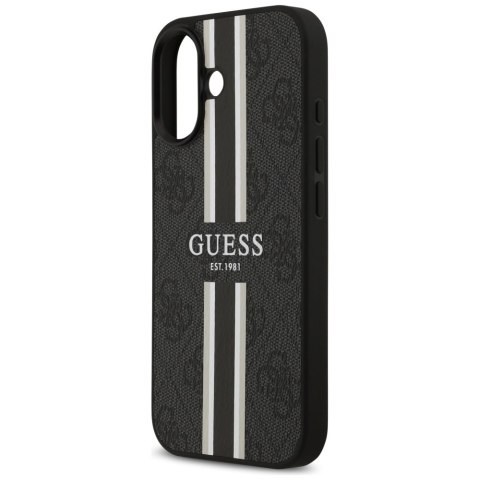 Guess nakładka 4G Printed Stripes MagSafe do iPhone 17 czarna