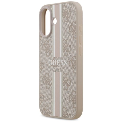 Guess nakładka 4G Printed Stripes MagSafe do iPhone 17 różowa