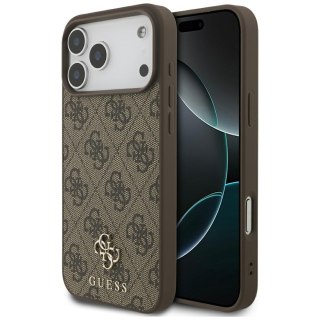 Guess nakładka 4G Small Classic Logo MagSafe do iPhone 17 Pro Max brązowa
